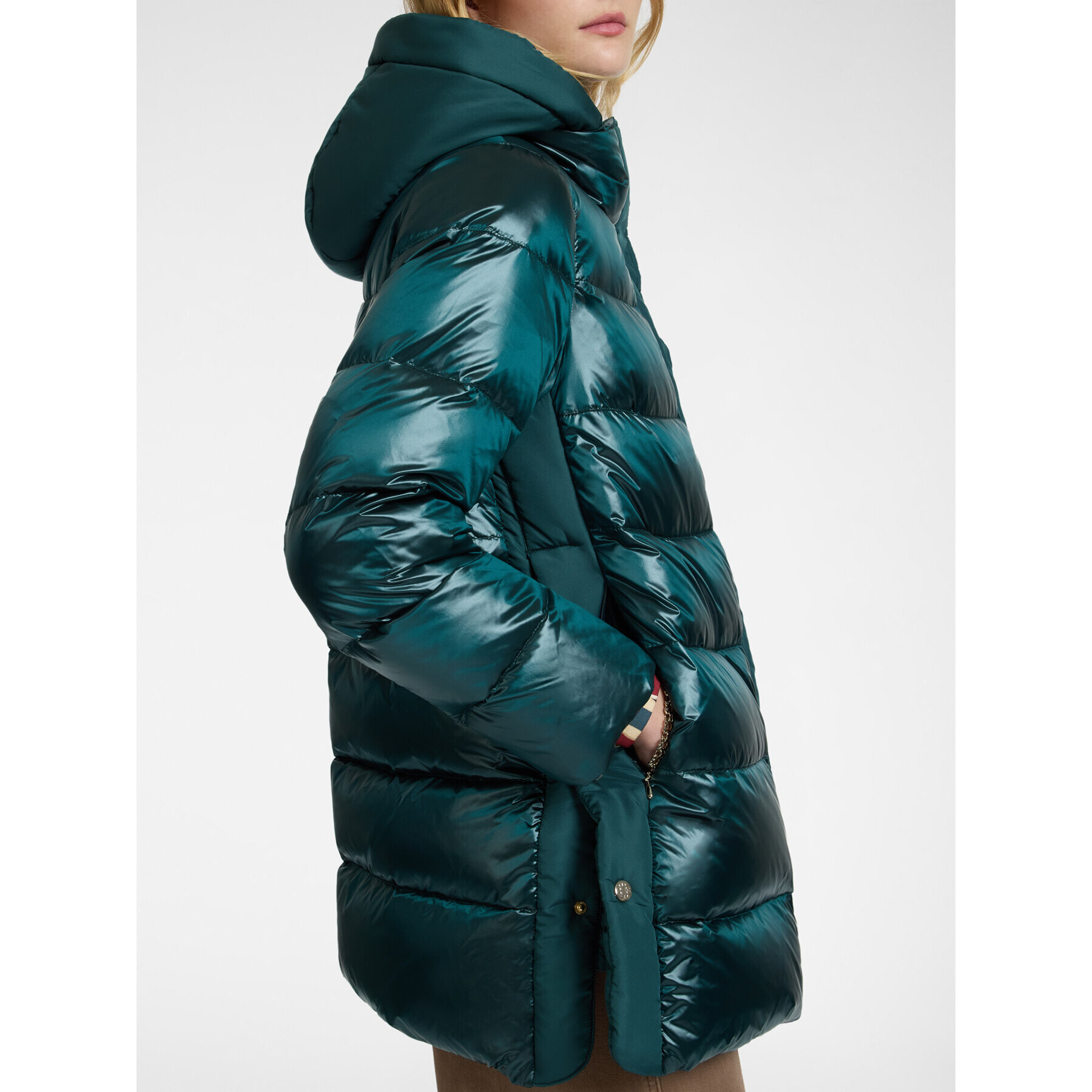 Elena Mirò - Piumino con cappuccio - Verde