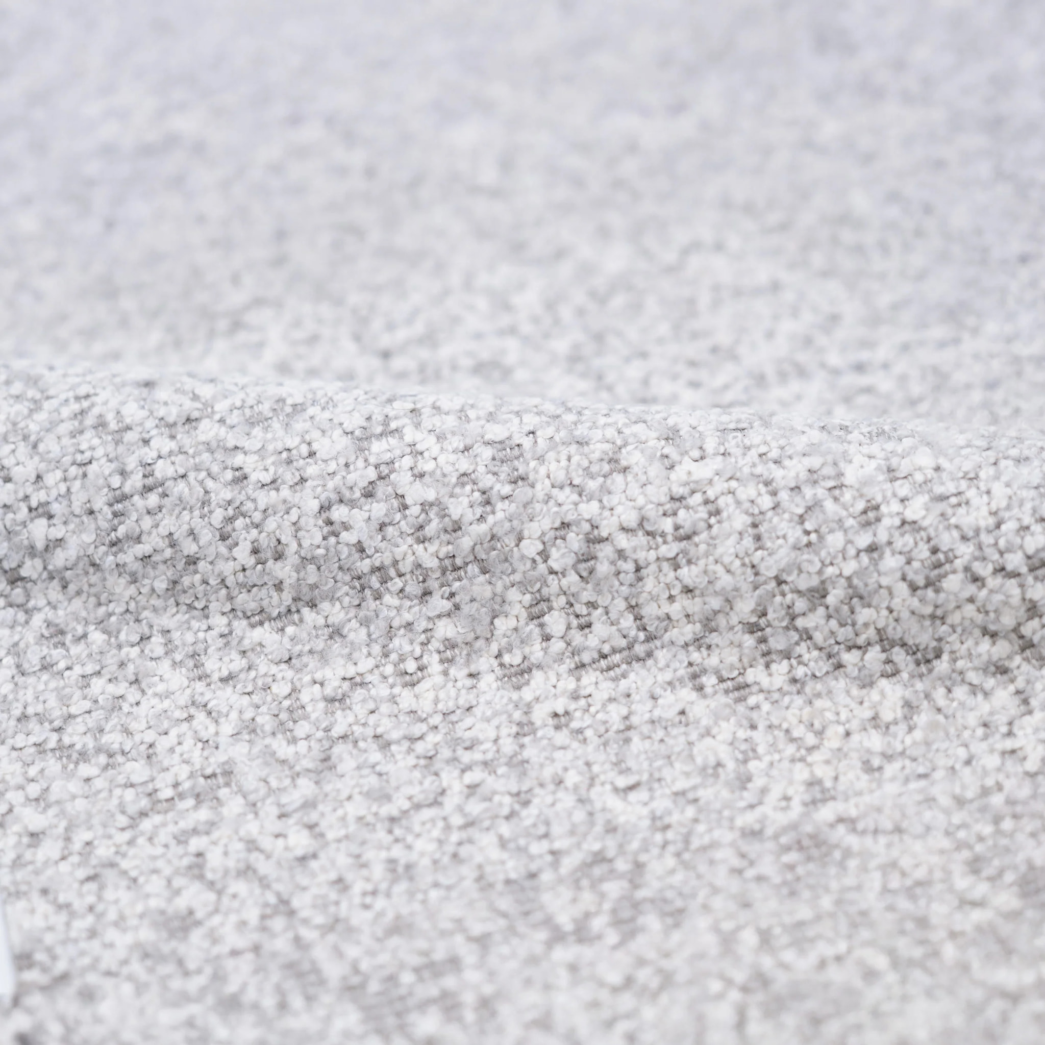 Rocking chair en tissu bouclette gris chiné - Lenny