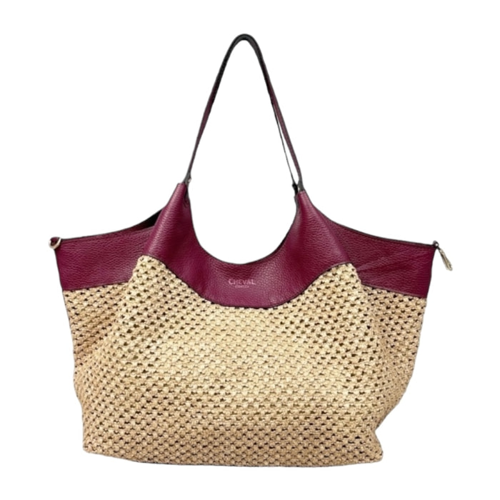 Bolso de hombro Cheval Firenze Madera Ciruela