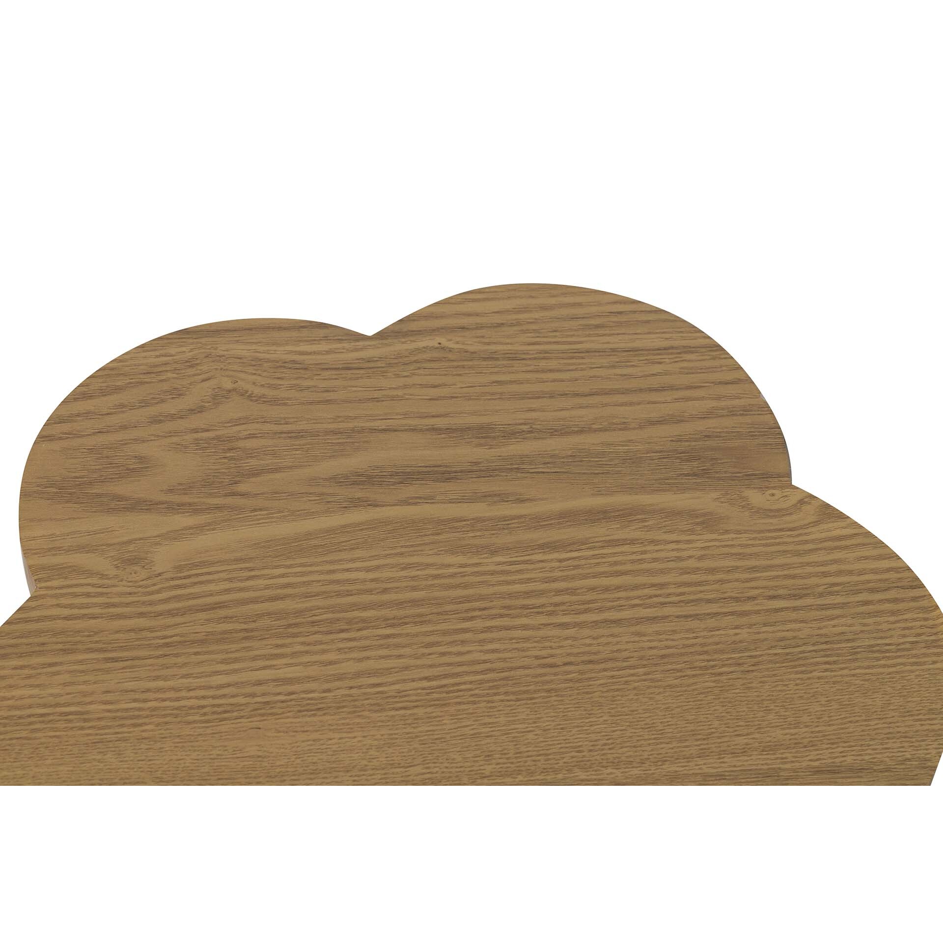 Set 2 Mesas Mdf Marrón 59x59x41 40x40x52 Cm