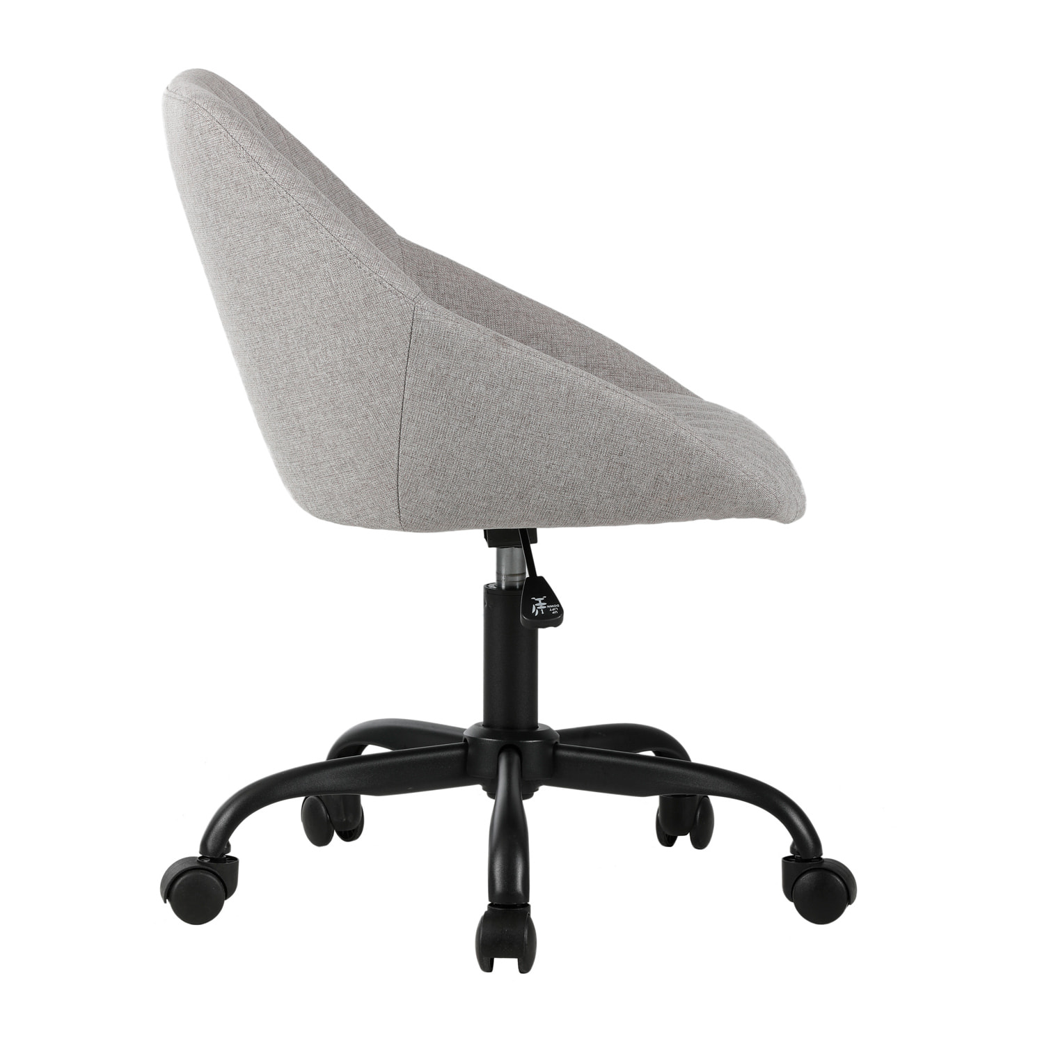 Silla de estudio Lucie tela gris 84x58x60 cm