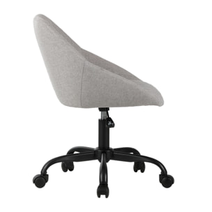 Silla de estudio Lucie tela gris 84x58x60 cm