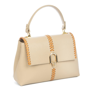 Ballabio borsa tote donna. Pelle autentica Dollaro.