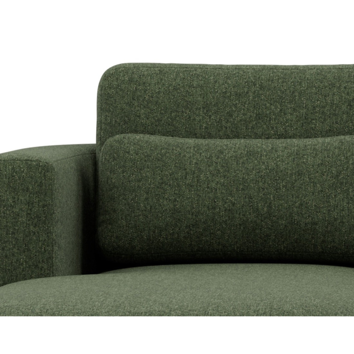 Mahina - canapé d'angle gauche 4 places convertible avec coffre en tissu texturé - Vert