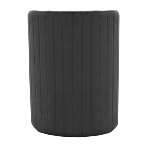 Fauteuil Cabriolet Velours Noir