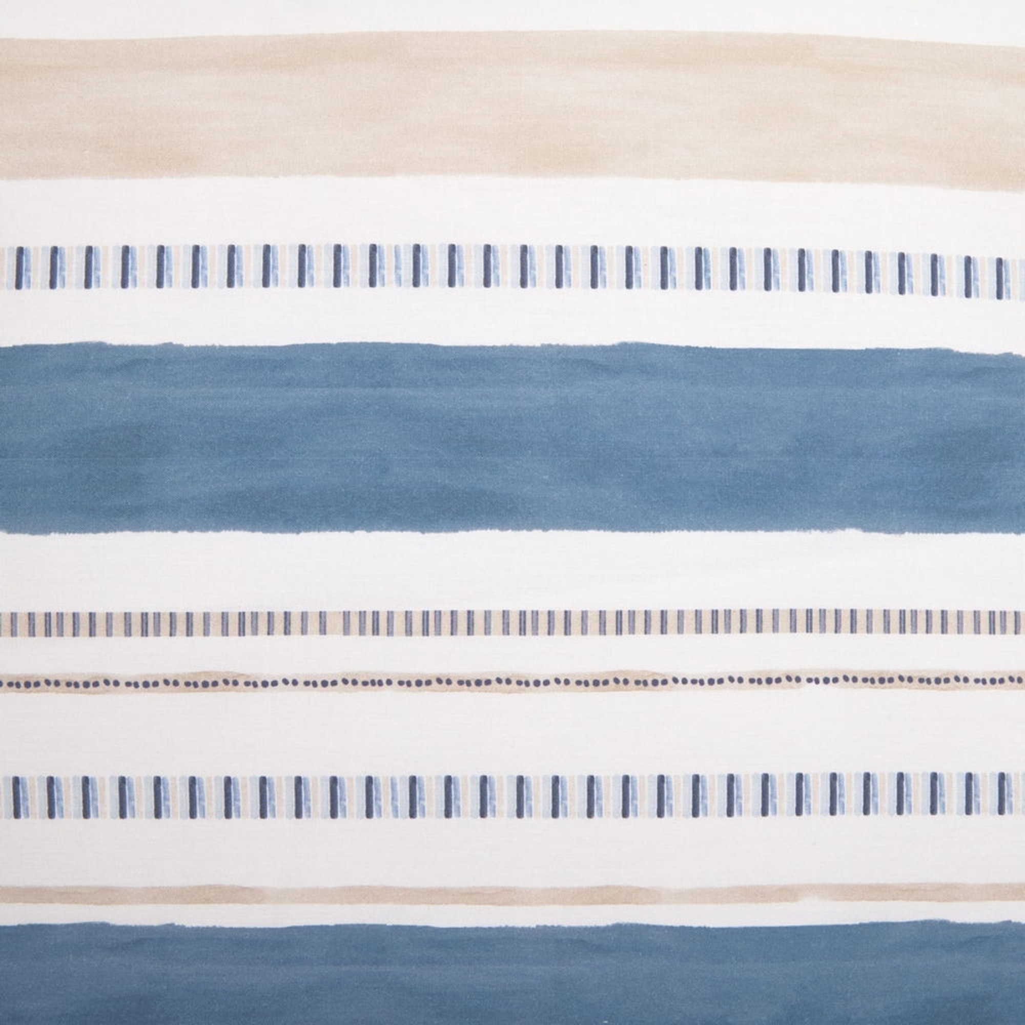 Funda de almohada de algodón 180 hilos rayas Drea color azul 100% Algodón percal