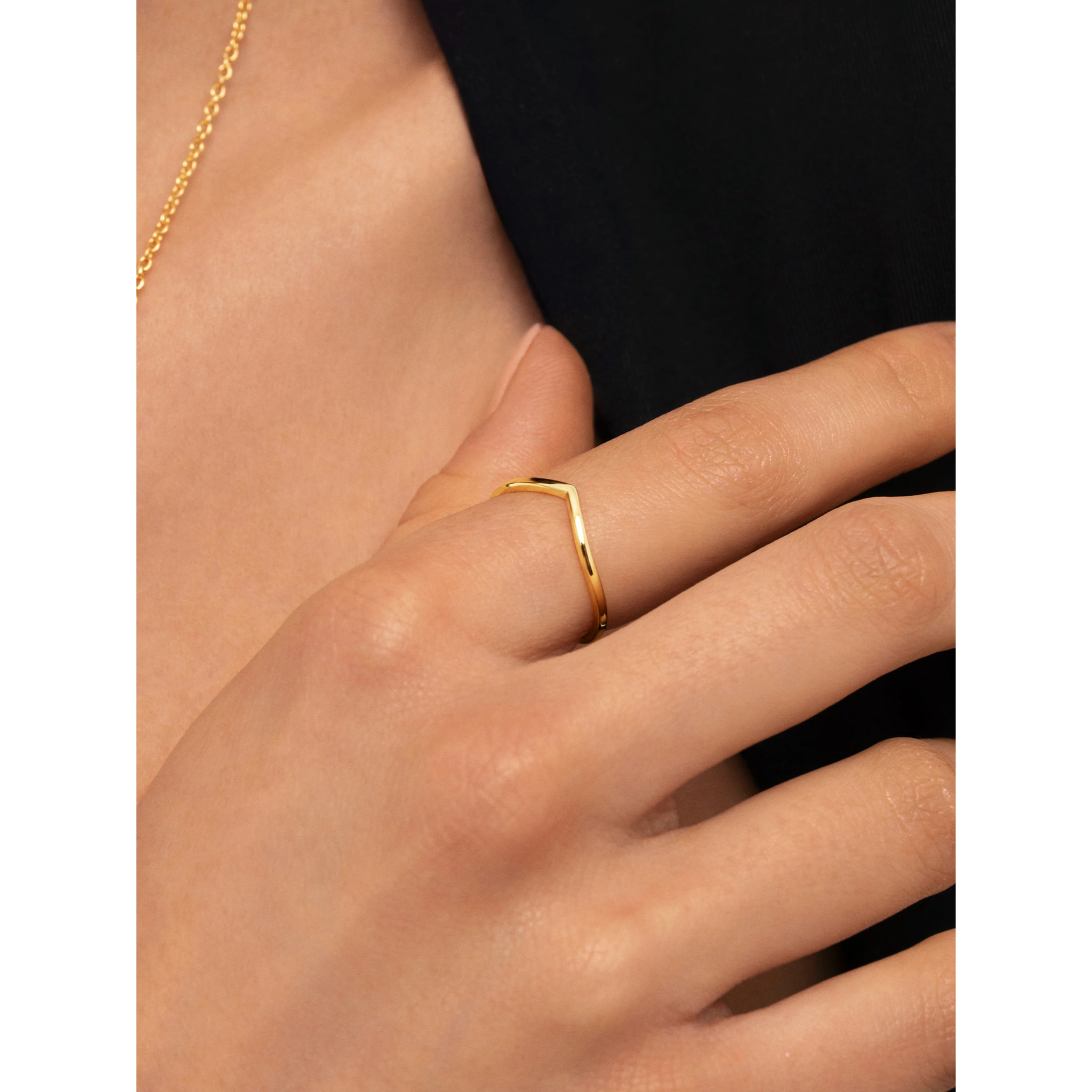 Anelli Peak Argento Placcato Oro