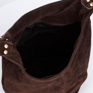 Basiano Borsa a spalla Donna. Pelle vera Camoscio