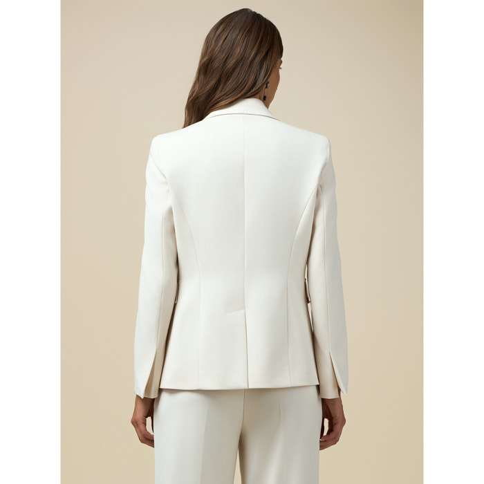 Oltre - Blazer con pespuntes de tipo sastre - Blanco
