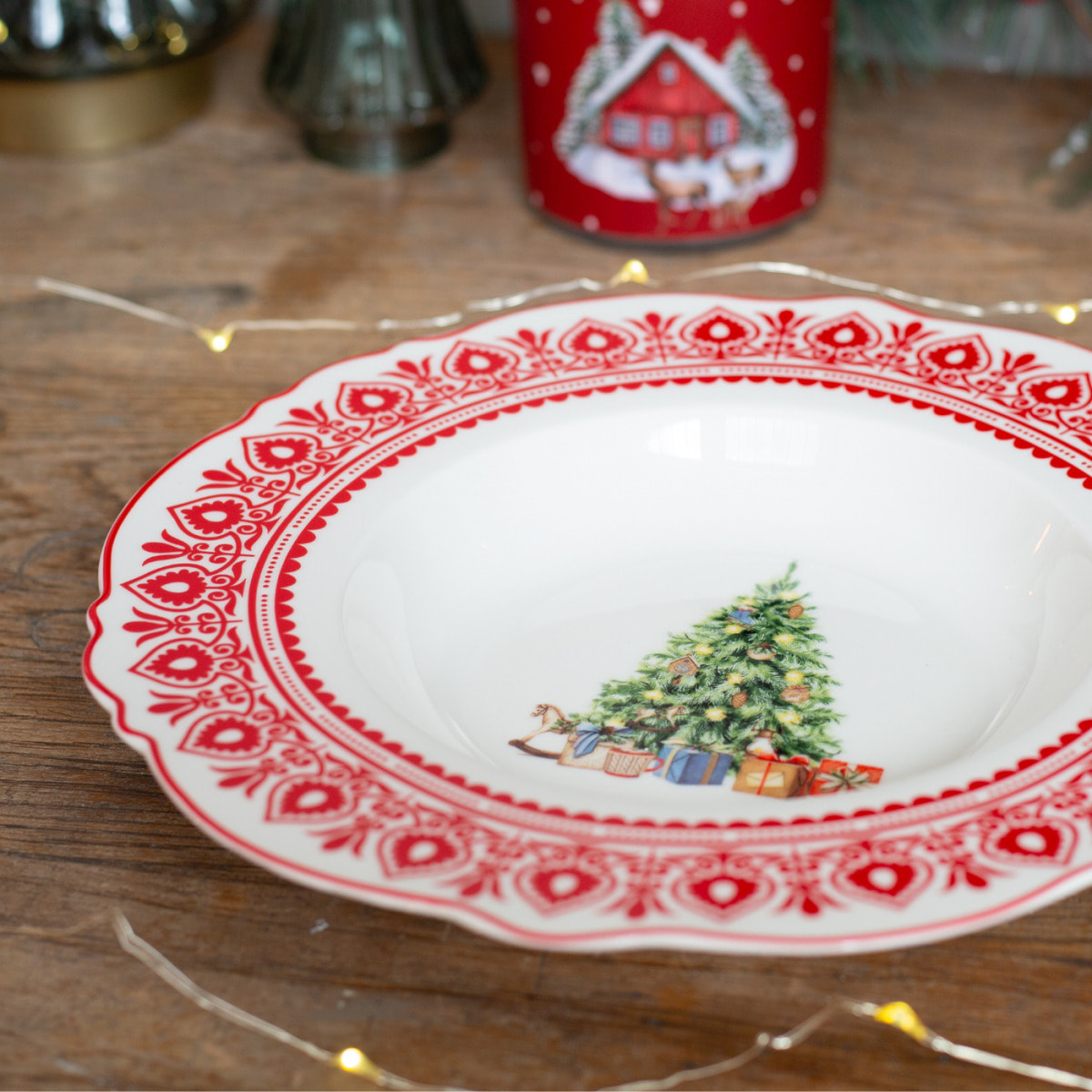 Lot de 6 assiettes creuses, SOUVENIRS D'ANTAN