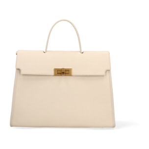 Borsa a mano da donna Made in Italy - Modello Zaffiro Lux - 100% pelle - 35.0 x 27.0 x 13.0 cm