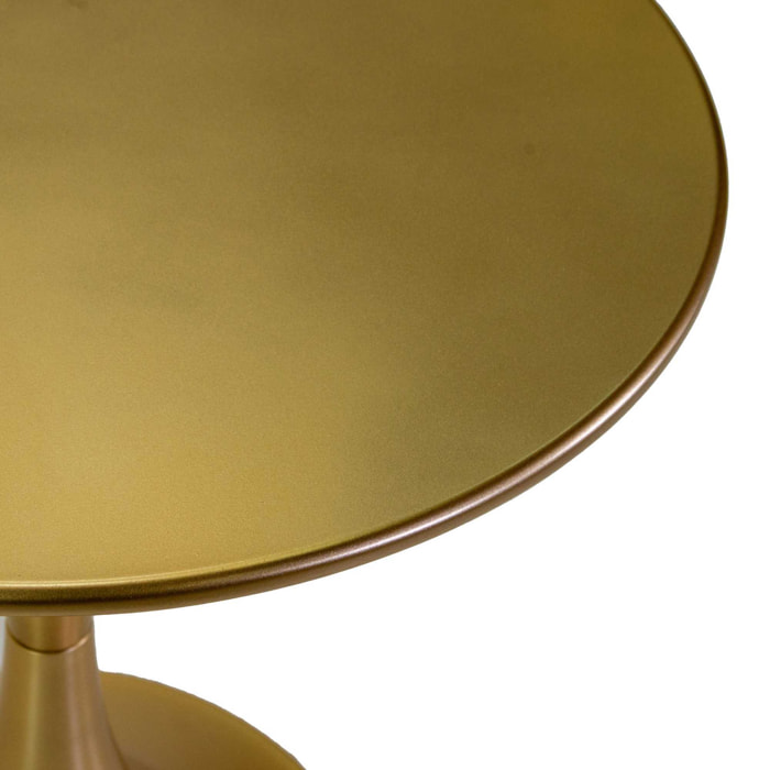 Tavolino in metallo oro cm ø60h70