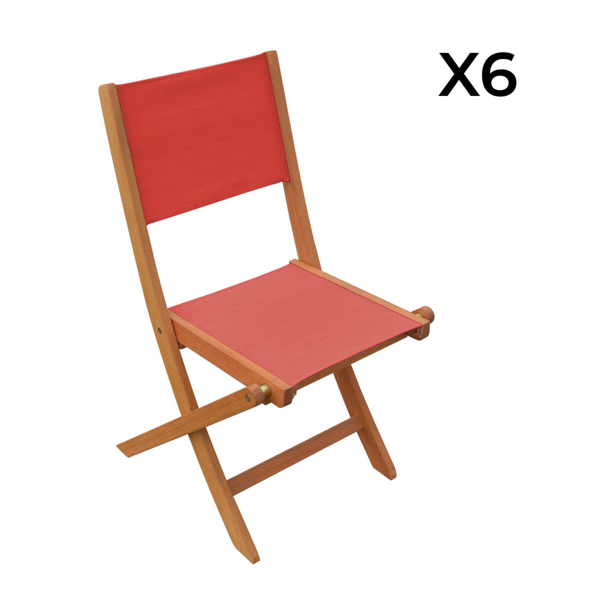 Table de jardin extensible bois d'eucalyptus + 6 assises ARBO + ALMERIA