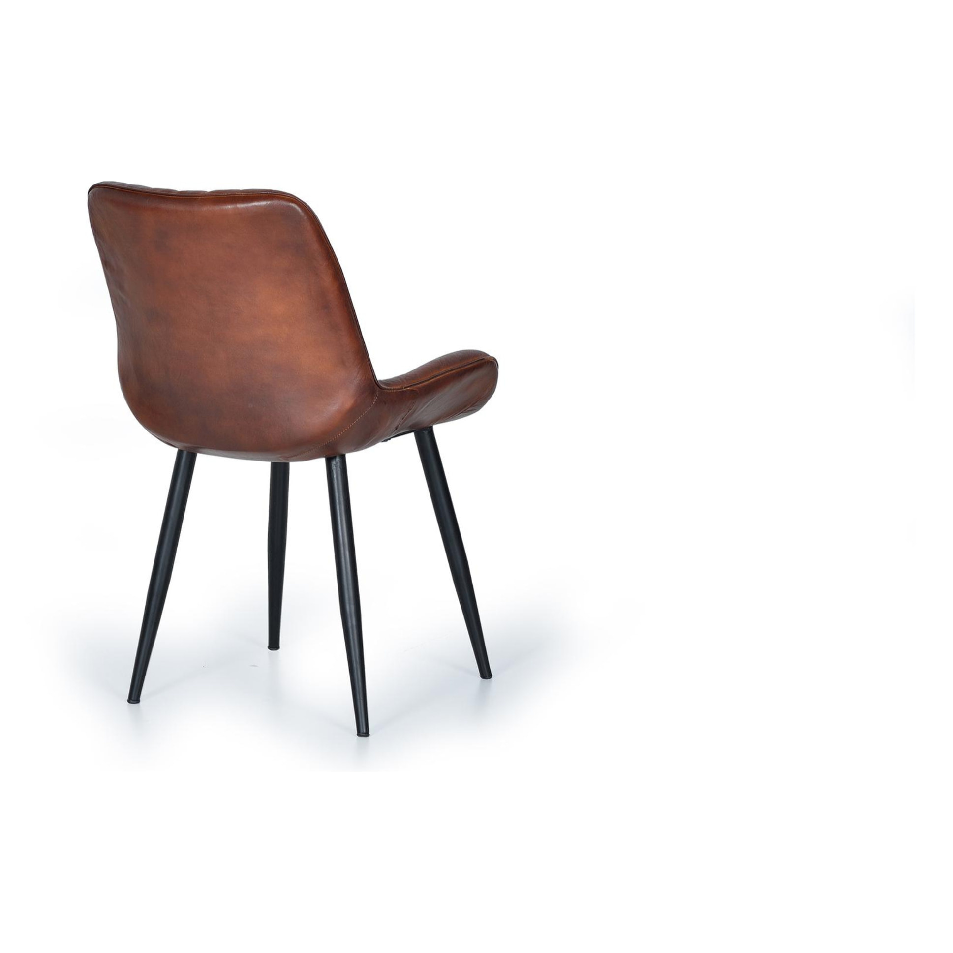 Silla de Piel 53 Cm Estilo Industrial Vintage
