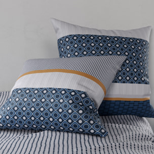 Parure housse de couette imprimé 100% coton - zante - jaune