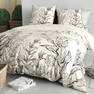 Parure housse de couette imprimé 100% coton - thais