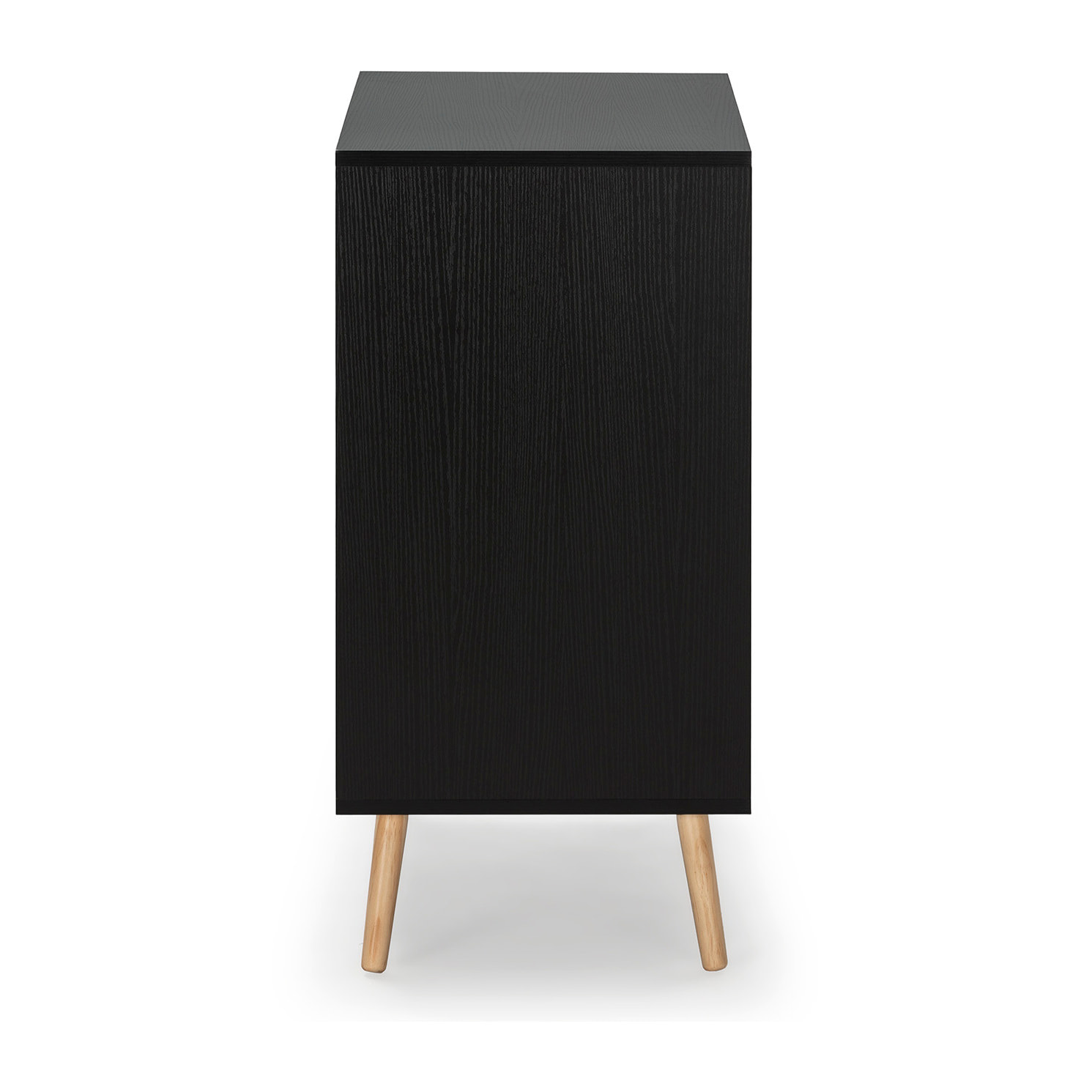 Cómoda de noche Apolo 3 cajones Color Negro/Madera