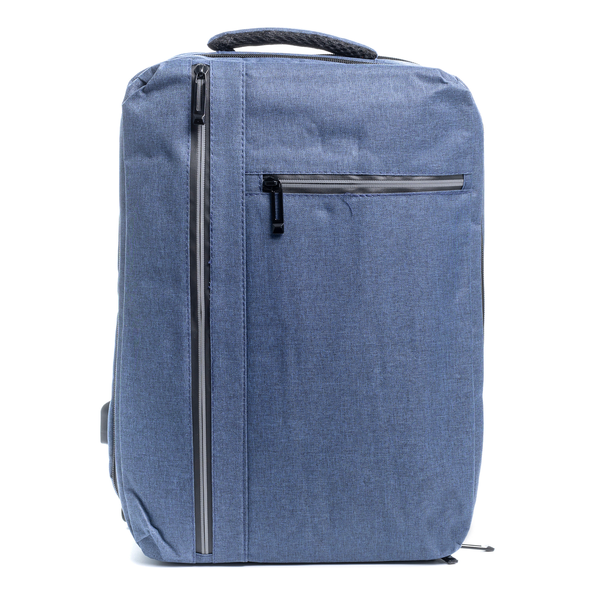 Zaino da cabina multiscomparto, porta laptop 17". Adattabile a Trolley. Presa USB esterna nascosta.
