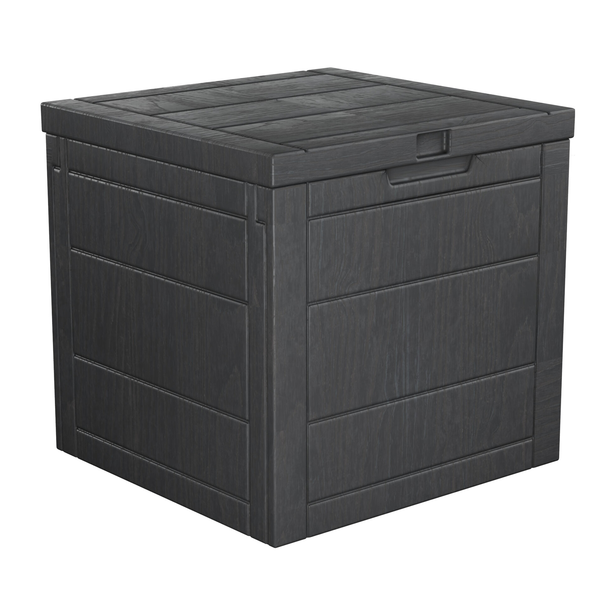 Neo 35 - Baule Portaoggetti da Giardino 54x53x56 cm Contenitore Lucchettabile in Resina Antracite