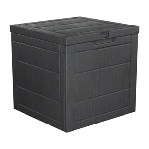 Neo 35 - Baule Portaoggetti da Giardino 54x53x56 cm Contenitore Lucchettabile in Resina Antracite