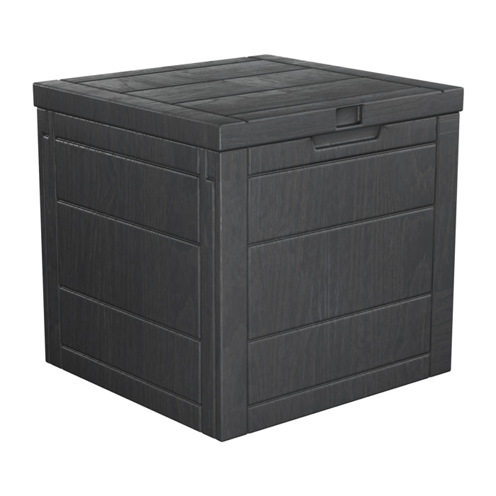Neo 35 - Baule Portaoggetti da Giardino 54x53x56 cm Contenitore Lucchettabile in Resina Antracite