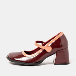 Zapatos 1709 NAPPA SHINNY BURDEOS-FLAMINGO / VERONA color Burdeos-flamingo