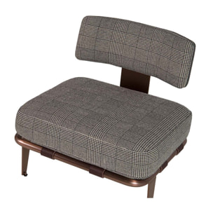 Butaca Cuero Acero Inoxidable Boise 65x65x72 Cm