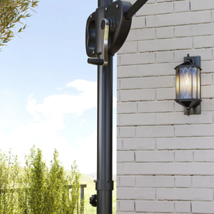 Parasol déporté carré – Manivelle – Bases incluses