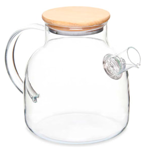 TETERA BOROSILICATO TAPA BAMBU 1,2L