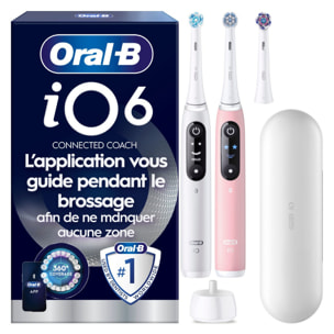 Brosse à dent Oral-B iO6 Series Blanche/Rose Duo Edition