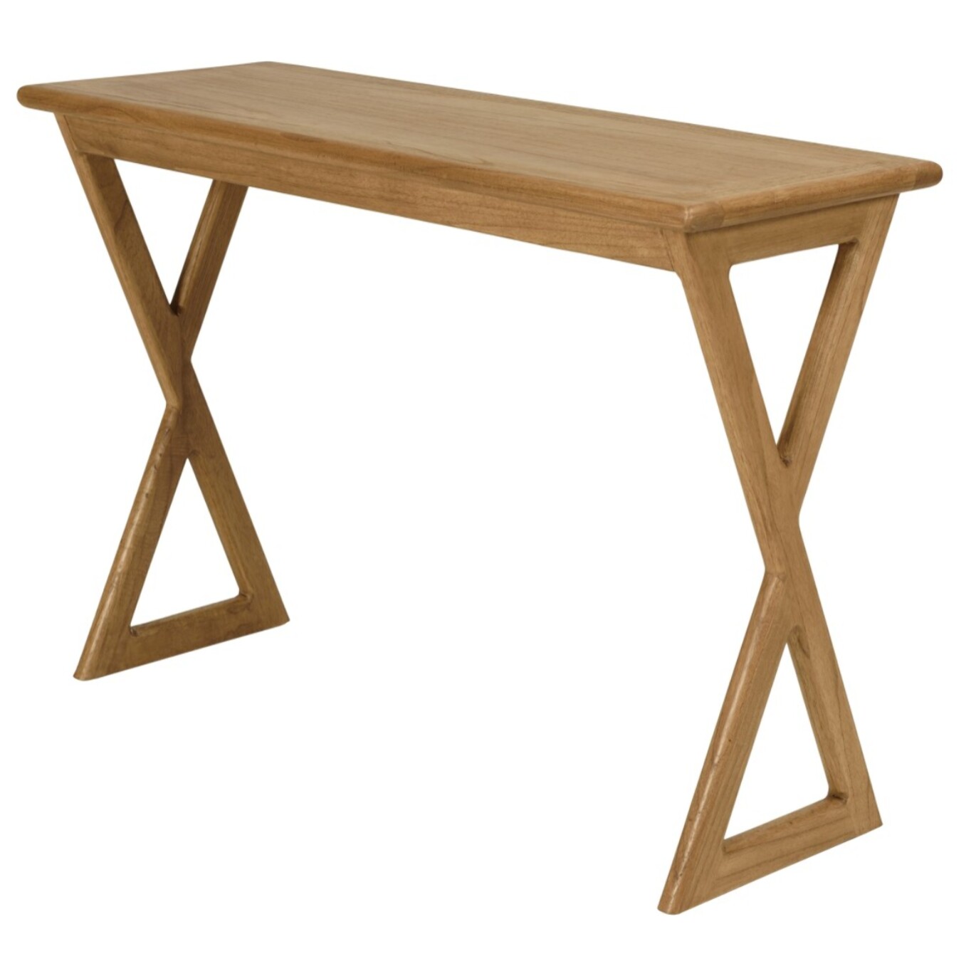 AMY - Console 110cm en bois de mindi pieds croisés