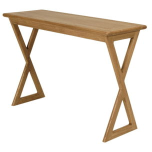AMY - Console 110cm en bois de mindi pieds croisés