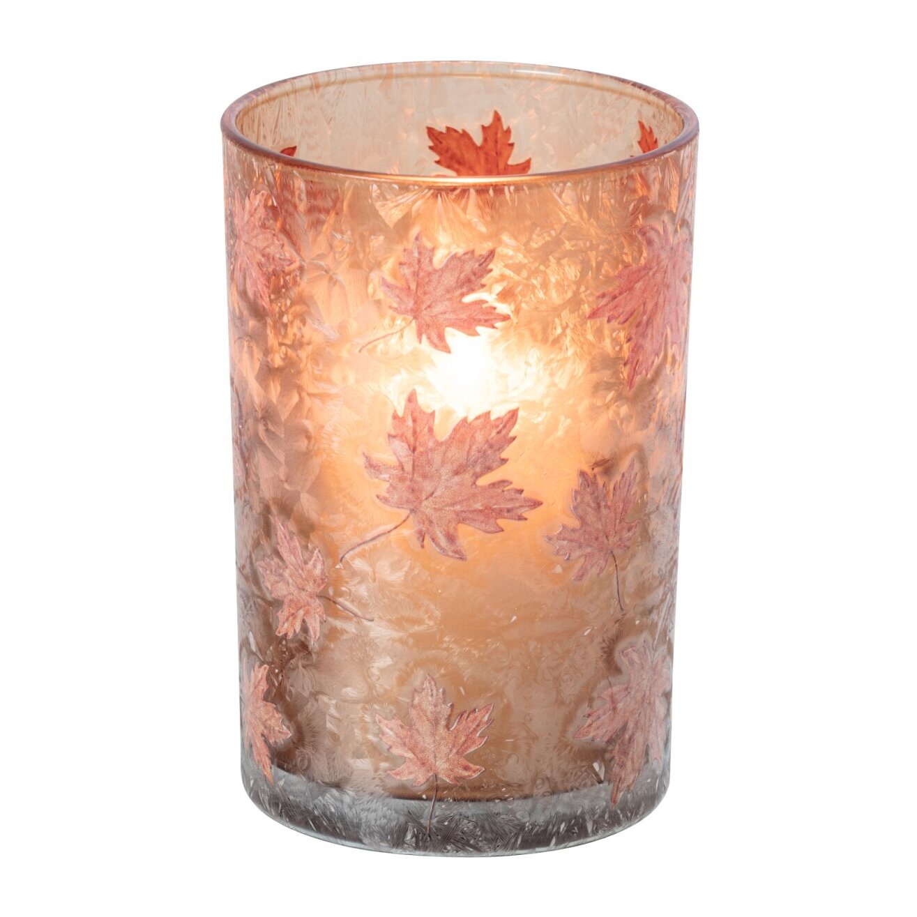 J-Line chandelier feuilles - verre - abricot/terracotta - large - set de 2