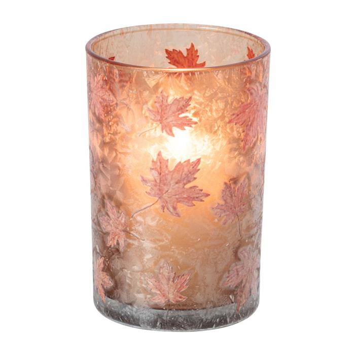 J-Line chandelier feuilles - verre - abricot/terracotta - large - set de 2