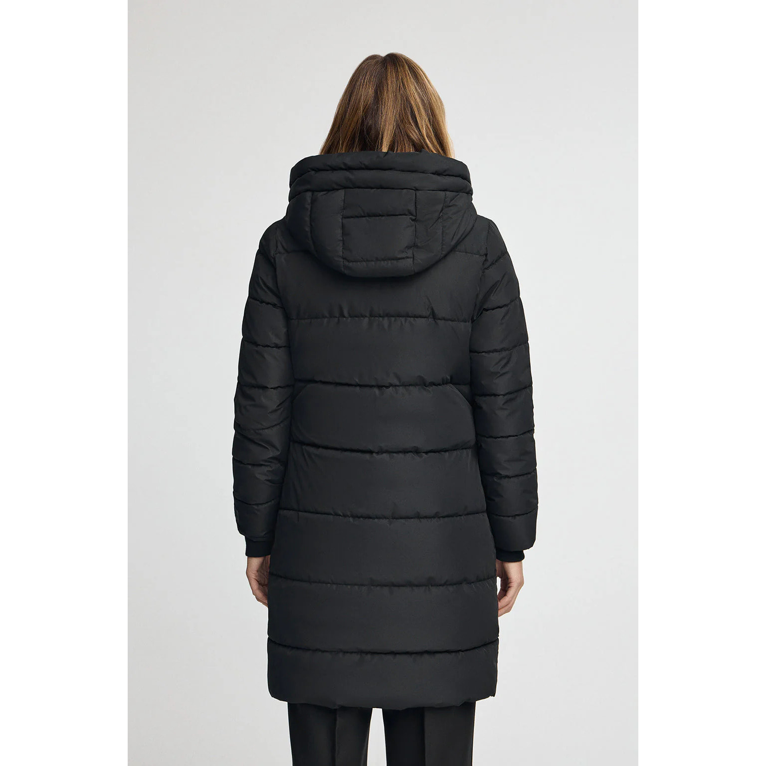 Giaccone Iris Coat nero con logo Polo Club