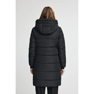 Giaccone Iris Coat nero con logo Polo Club