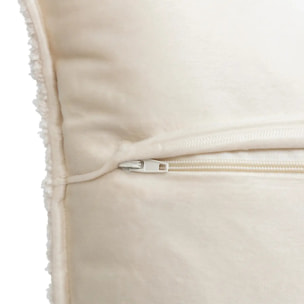Coussin bouclette Soana blanc ivoire 45x45cm
