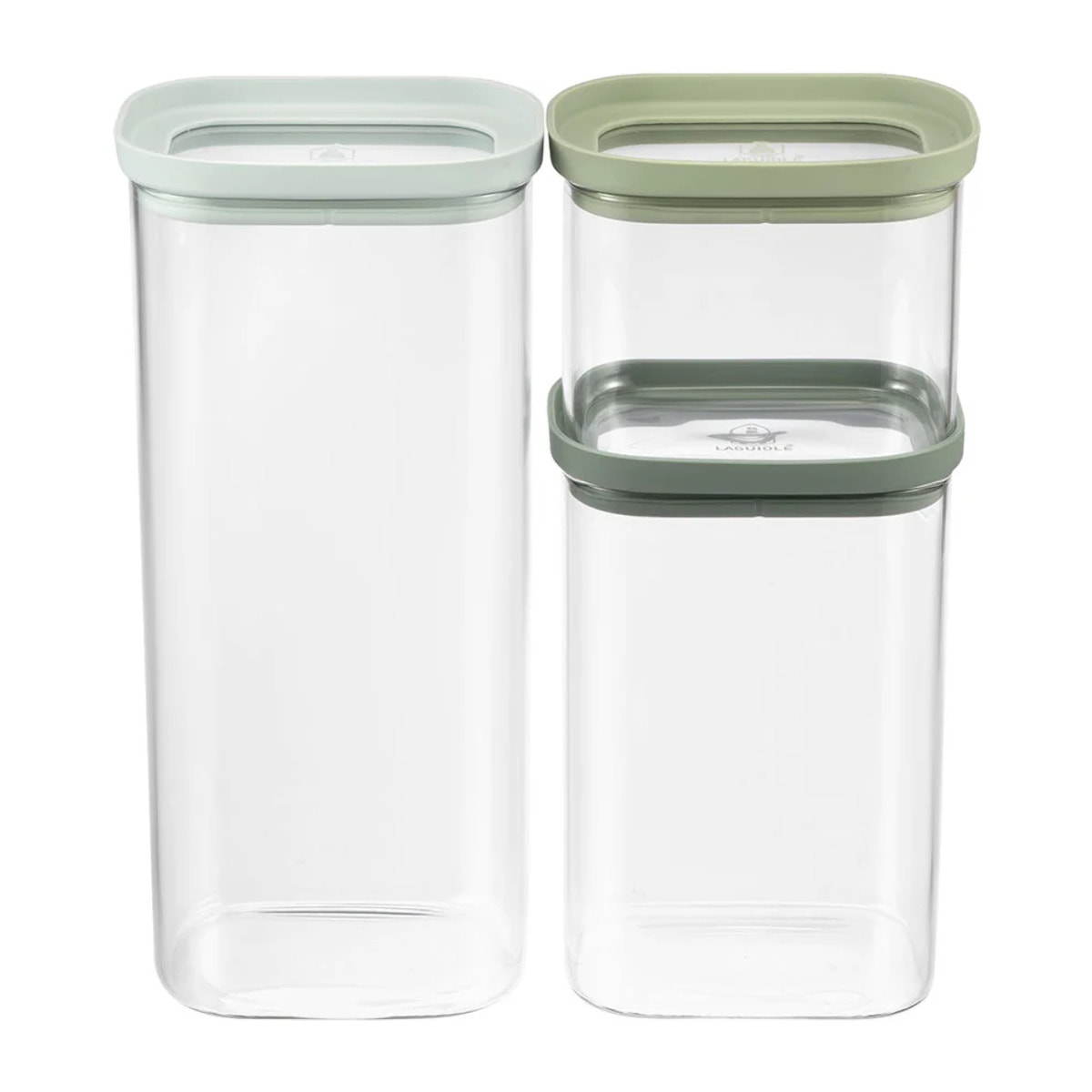Lot de 3 bocaux en verre (600, 1300, 2000 ml)
