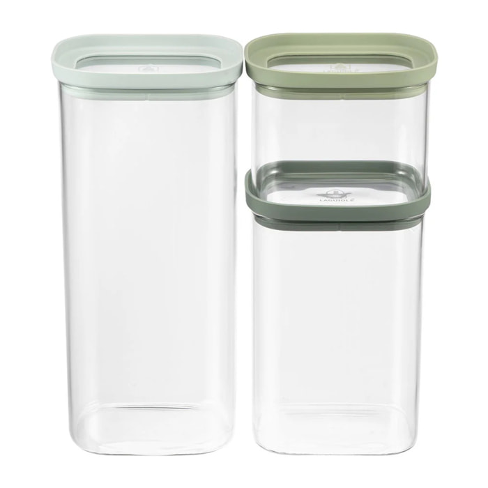 Lot de 3 bocaux en verre (600, 1300, 2000 ml)