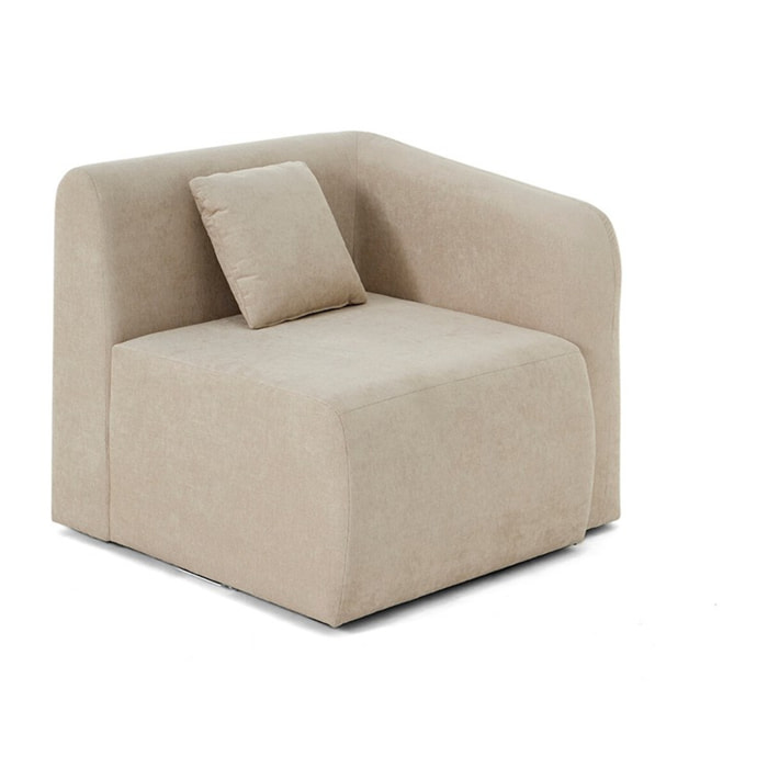 Ikare - module d'assise d'angle droit - en tissu - Beige