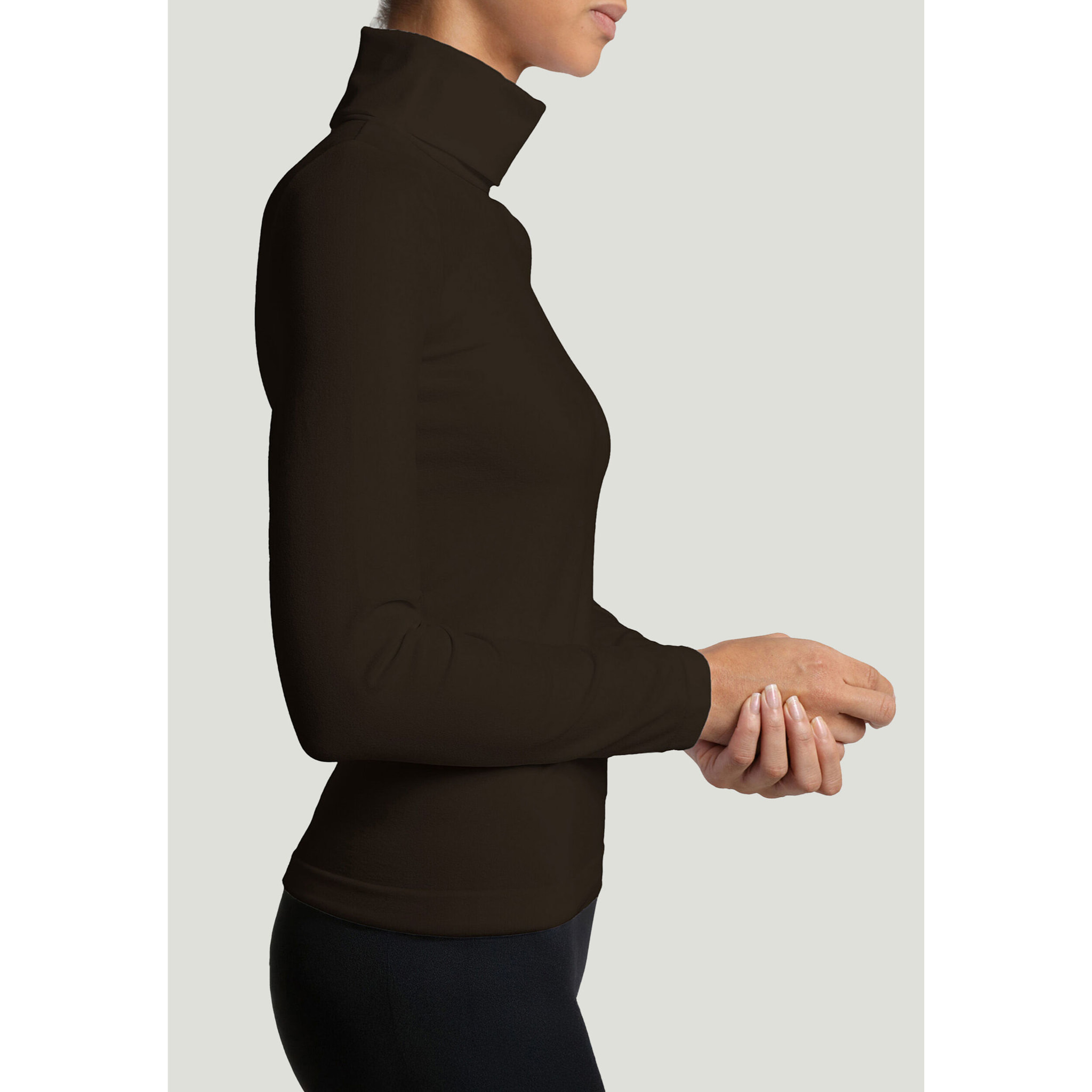 Top a maniche lunghe a collo alto Turtleneck Top Long Sleeves