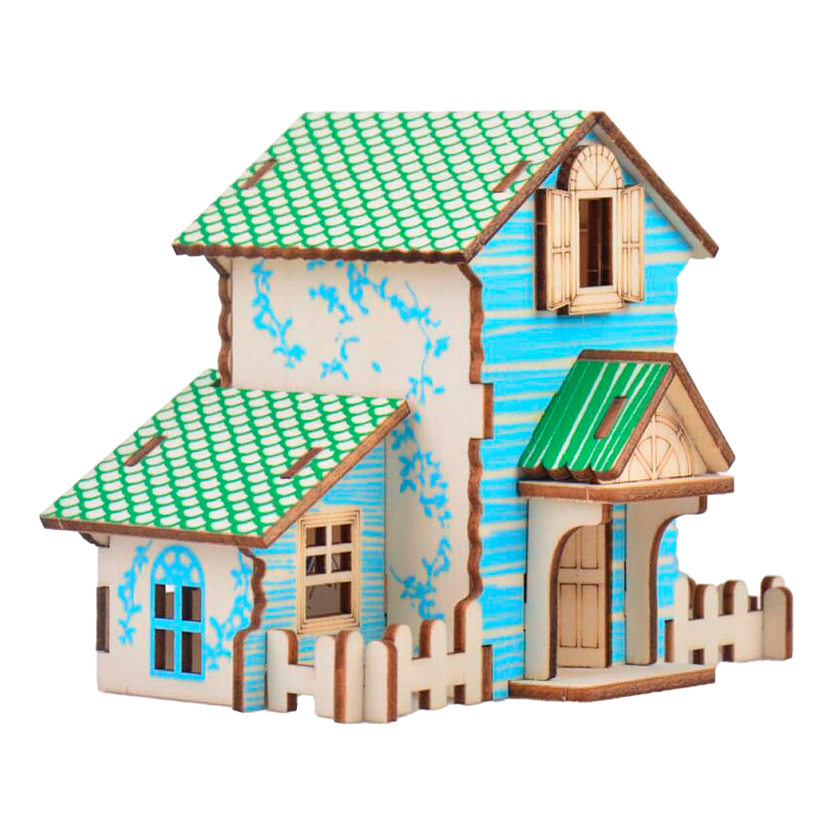 Puzzle 3D in legno. Capanna nel bosco. 22 pezzi.