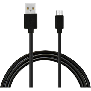 Câble micro USB ESSENTIELB vers USB 2M Noir