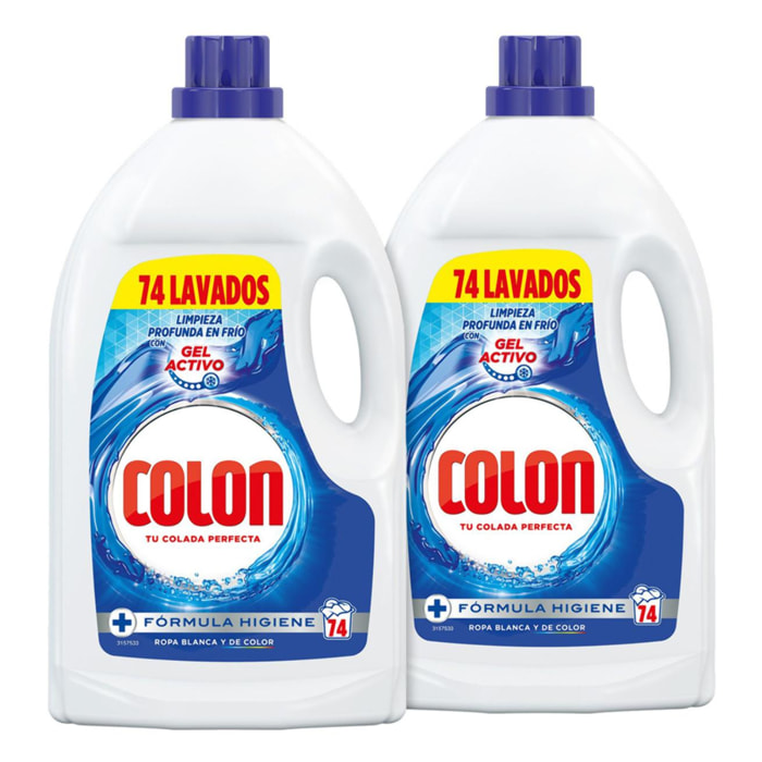 Colon Gel Activo Detergente para la lavadora 148 lavados (2x74 dosis)