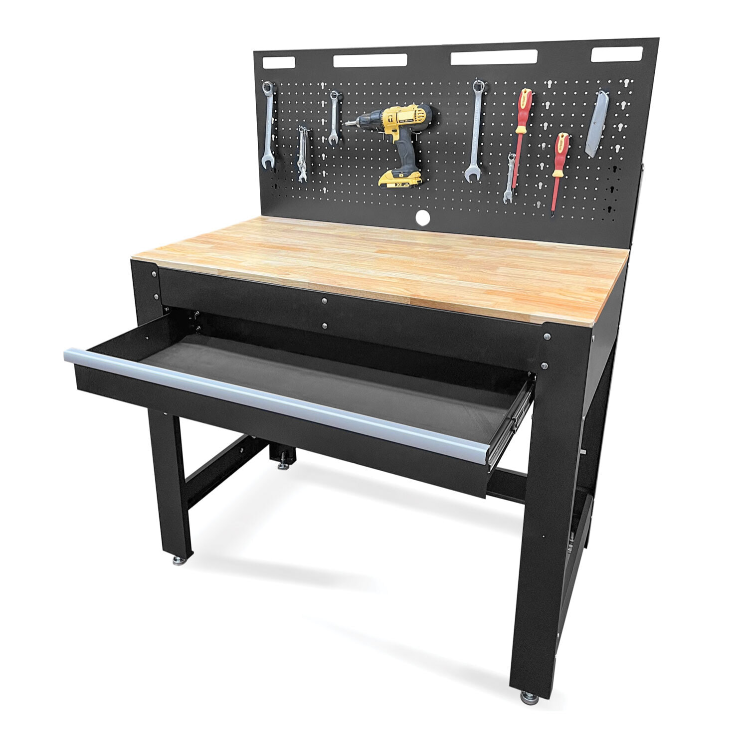 Phoenix TW Series TW4501B Ã©tabli 45 pouces noir avec plateau en hÃ©vÃ©a