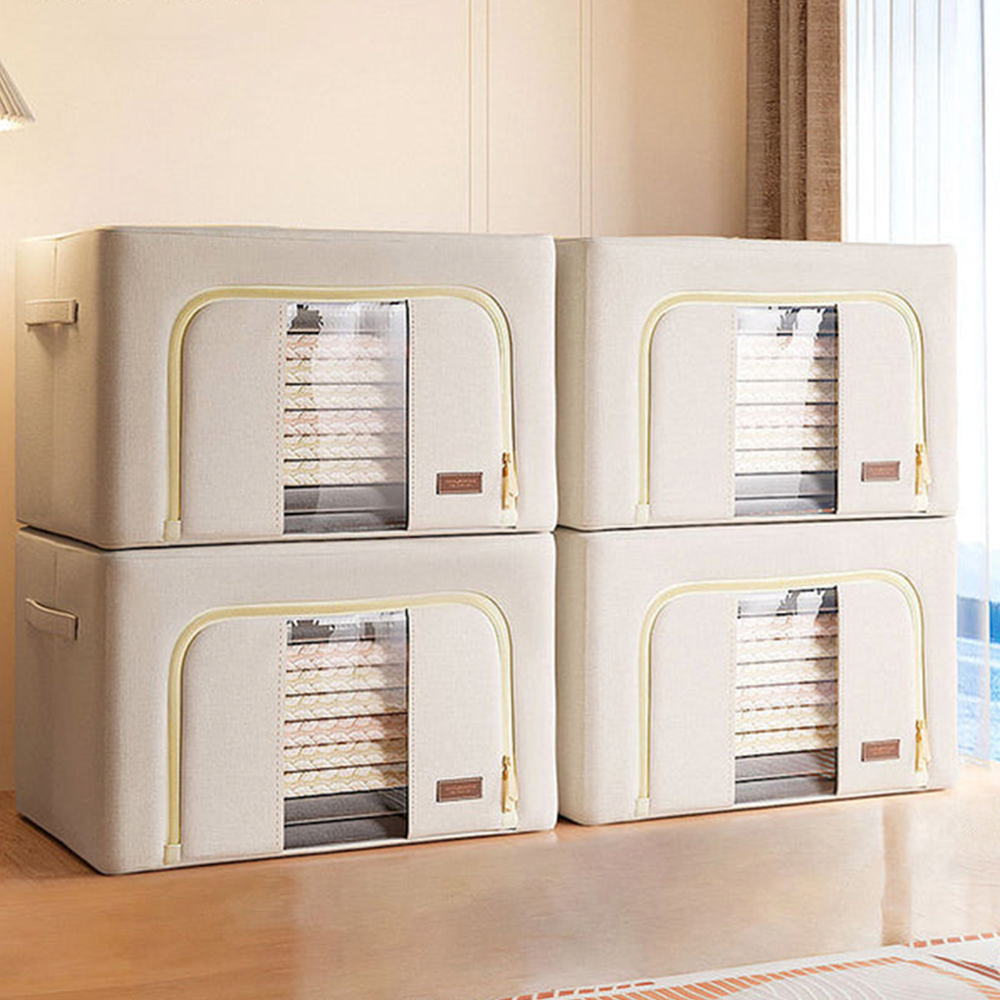 Caja de almacenamiento de ropa plegable de algodón