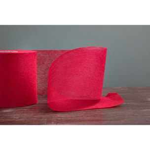 Nastro Nonwoven. Lunghezza 50 Mt - Pezzi 6 - 5000X10X0,01cm - Colore: Rosso - Bianchi Dino - Decorazioni Varie