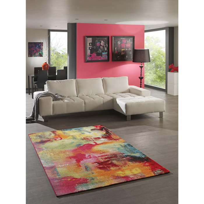 Tapis salon et chambre tissé motif géométrique KELO