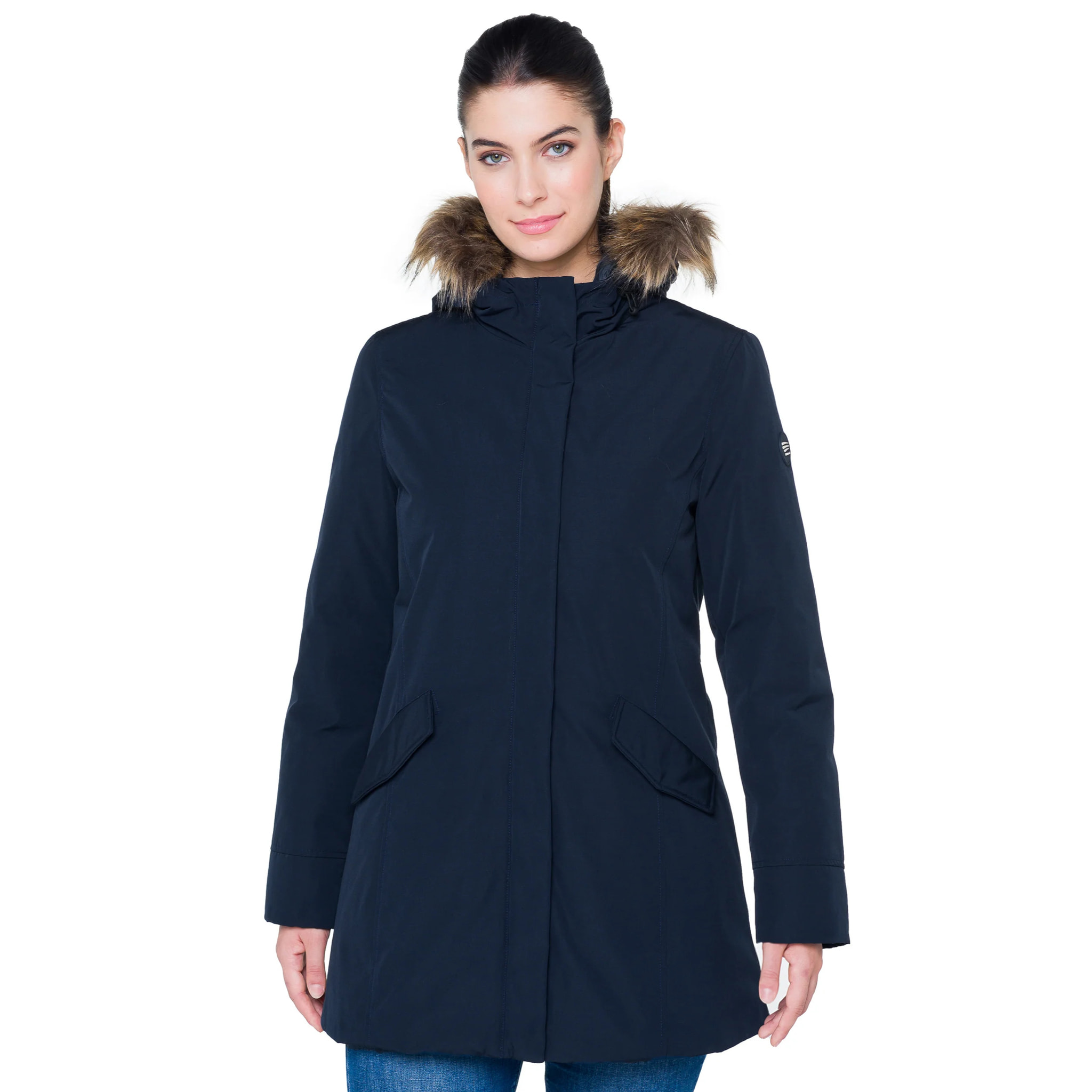 Parka MATHILDE imbottito impermeabile blu