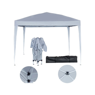 Tonnelle de jardin pliante "Svetlana 3" - 9 m² - 3 x 3 m - Blanc